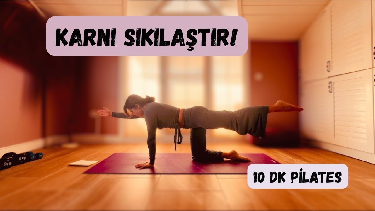 10 DK PİLATES | Düz Bir Karın İçin Hemen Başla | Başlangıç Seviye Mat pilates