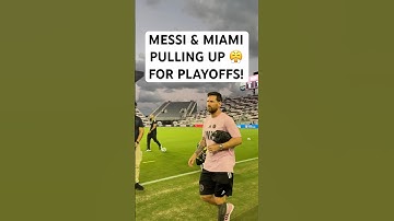 Messi ARRIVES 😎 for the Audi MLS Cup Playoffs!!