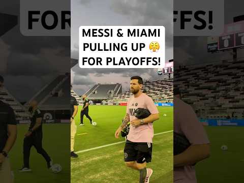 Messi ARRIVES 😎 for the Audi MLS Cup Playoffs!!