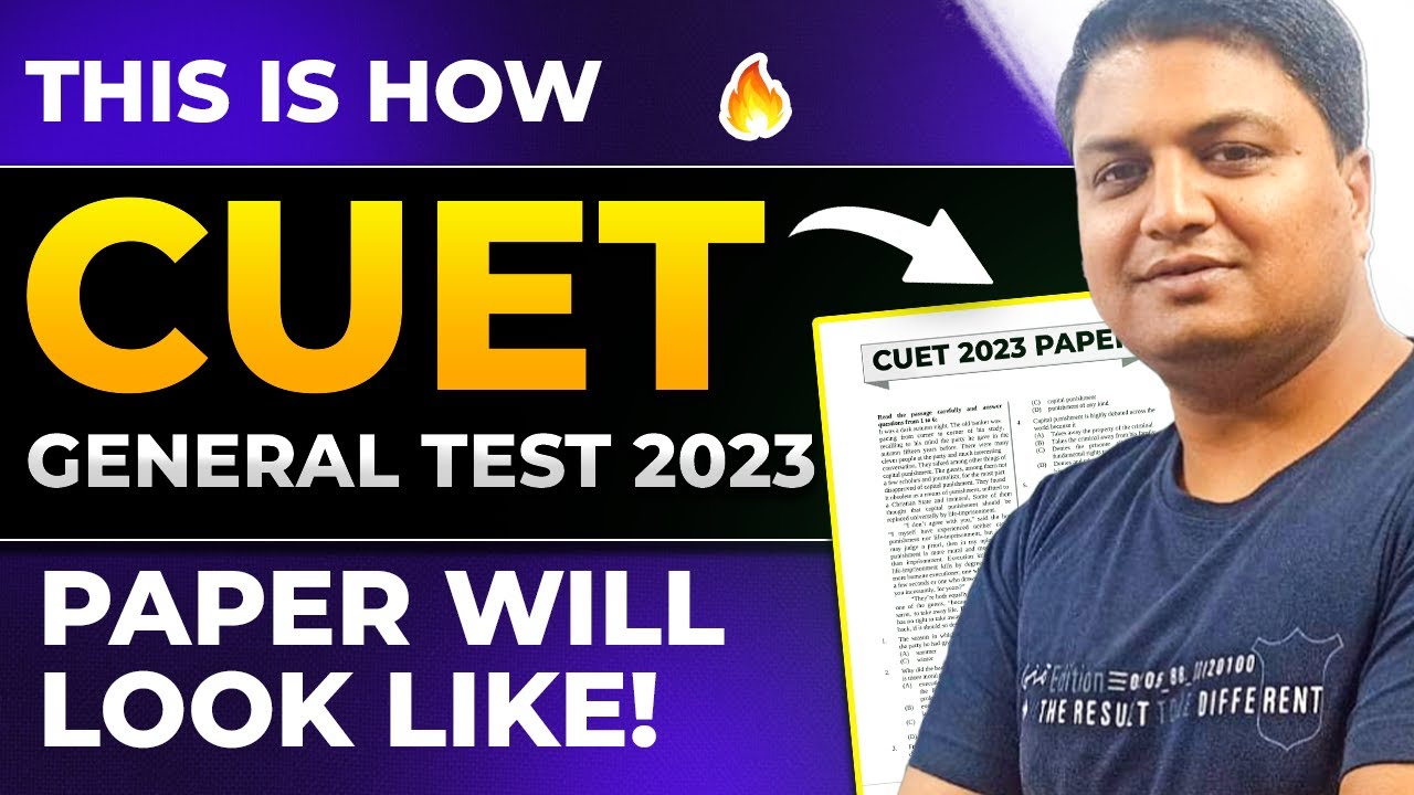 CUET General Test OFFICIAL Past Year Paper Analysis | Official Paper by NTA