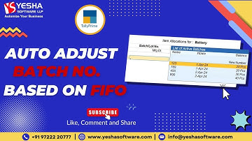 Adjust Batch Based on FIFO Method in Tally Prime | Step-by-Step Guide
