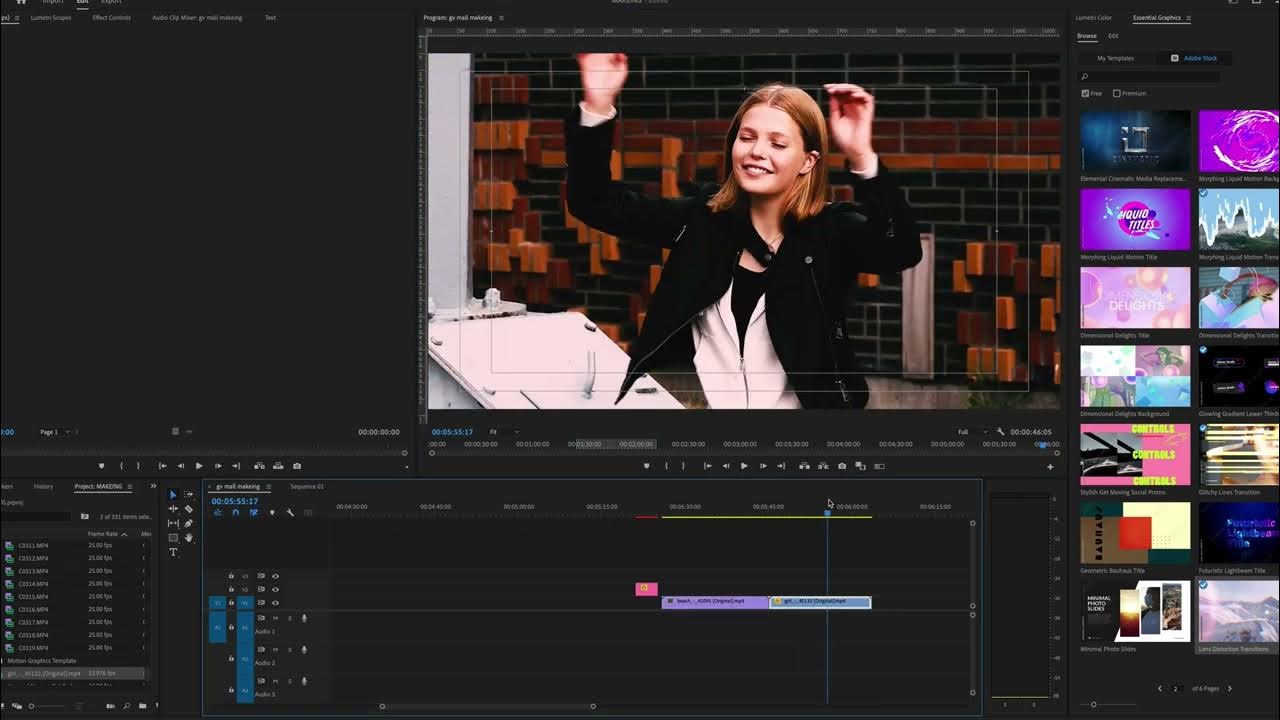 Adobe premiere Pro // essential graphics // free adobe stocks // cool edit //graphics YouTube