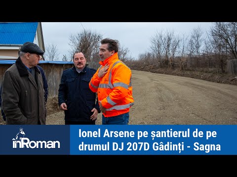 Ionel Arsene la șantierul de pe DJ 207D Gâdinți - Sagna