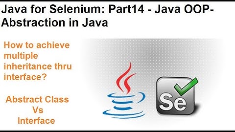 Java for Selenium | Part14 | What is Abstraction In Java?