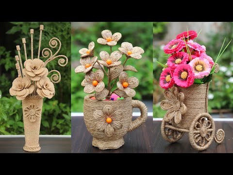 Handmade crafts with jute rope, DIY home decorating ideas handmade