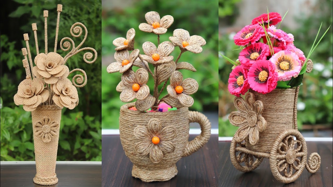 Handmade crafts with jute rope