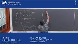 Real Analysis (MTH-RA) Lecture 1