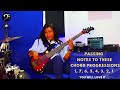 Learn These Passing Notes To These Chord Progressions 1, 7, 6, 5, 4, 3, 2, | Try It | Bass Tutorial