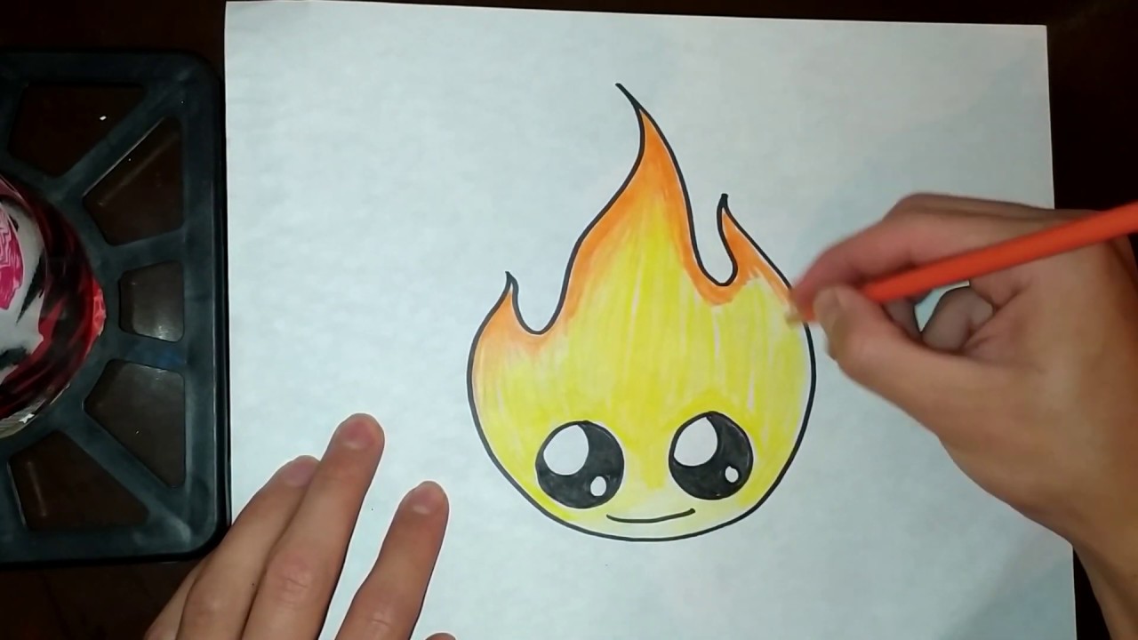 Como una UNA LLAMA DE FUEGO - How to Draw a FLAME OF FIRE - thptnganamst.edu.vn