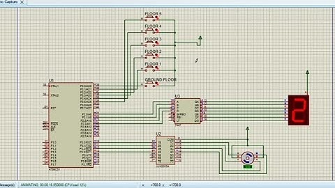 Elevator -Proteus and keil_5 project Embedded System practical