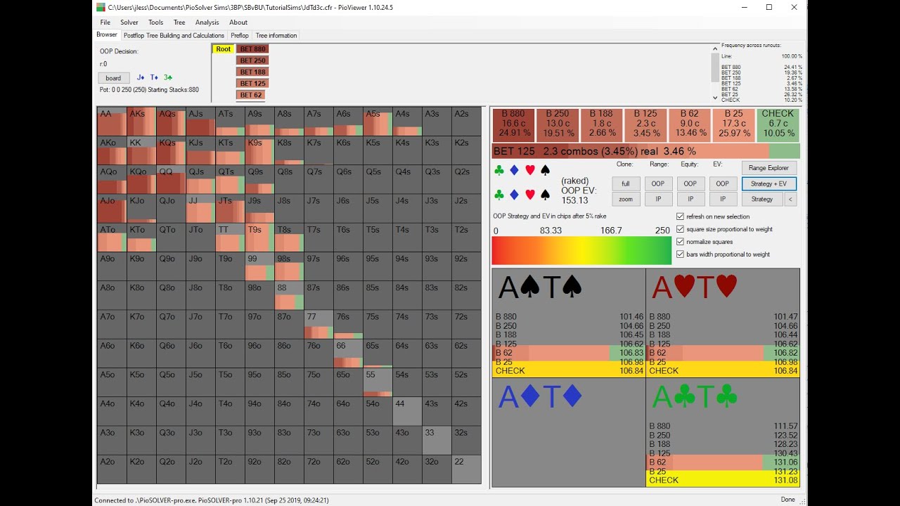 Positional Adjustments in OOP 3-bet Pots - Flop Play (PioSOLVER) - YouTube