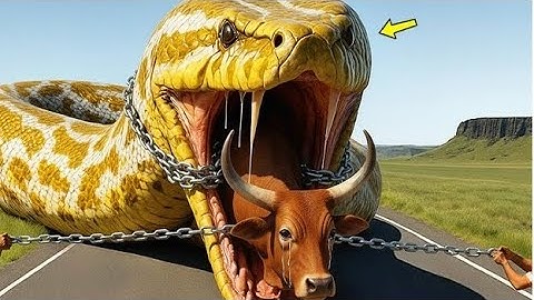Emergency Rescue Team Saves Exhausted Cow From Giant Python’s Deadly Bite🐂🐍 