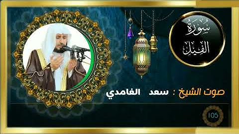 سورة الفيل كاملة جودة عالية بصوت فضيلة الشيخ سعد الغامدي.