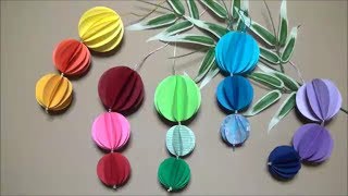 画用紙 折り紙 七夕飾り ボールの作り方 Diy Drawing Paper Origami How To Make Tanabata Decorative Ball Youtube