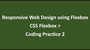Coding Practice 2 || CSS Flexbox || Responsive Web Design using Flexbox  || NxtWave || CCBP