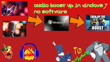 how to boost our mic volume in windows 7 with no software