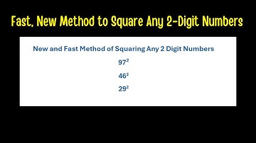 How to square numbers in double quick time. #mrongmathslessons #squaringnumbers