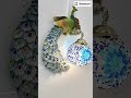 swanart Aurepeck Peacock Wall Light with Mosaic Glass Shade