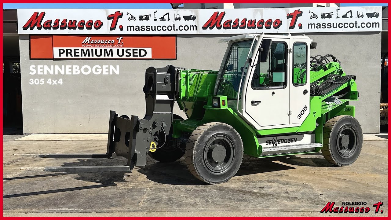 Miniature ROS 1:50 - Sennebogen 305 Multihandler - Vert Et Argent - RS001947 - Neuf