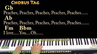 Peaches (Jack Black) Piano Cover Lesson in Bbm with Chords/Lyrics - Arpeggios