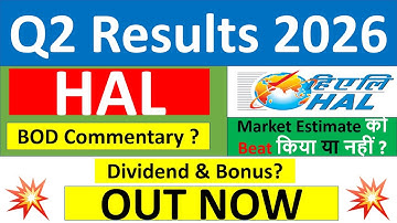 HAL Q2 results 2026 | Hindustan Aeronautics results today | HAL Share News | HAL Share latest news