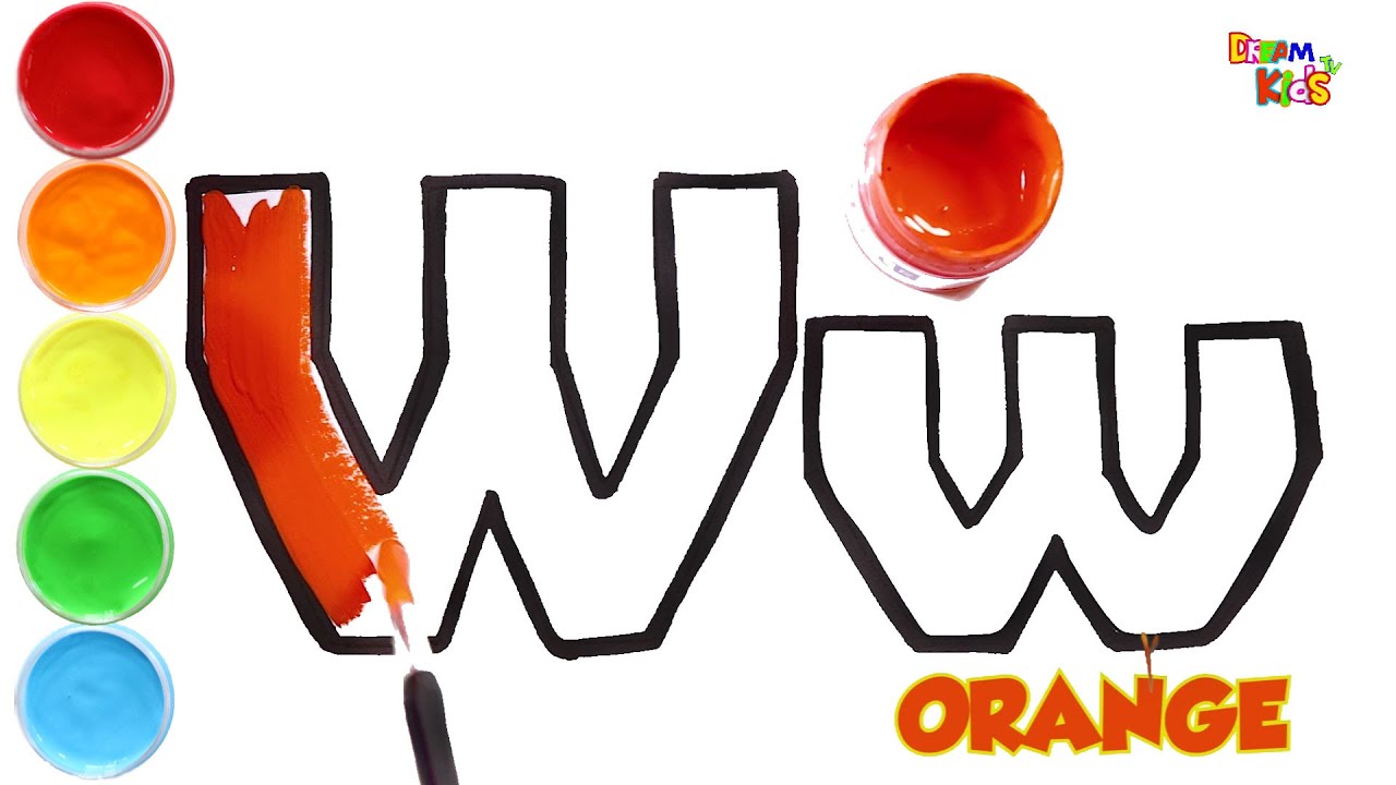 English Alphabet for kids | Letter W w | learn colors | Keywords ...