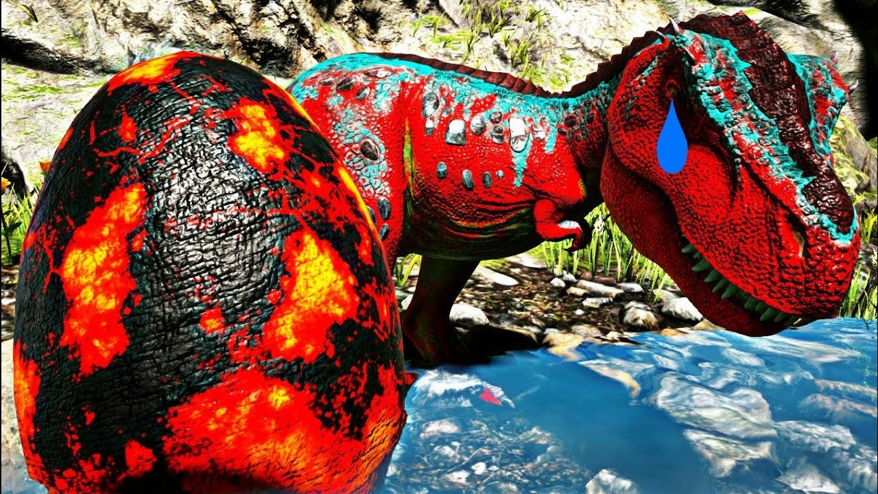 A VIDA DO POBRE BEBÊ RED T-REX QUE FOI ABANDONADO PARA MORRER! DINOSSAURO ARK SURVIVAL EVOLVED