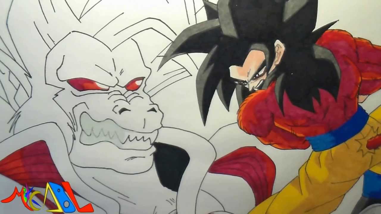 Dibujando a: Vegeta Baby Vs Goku SSJ4 - YouTube