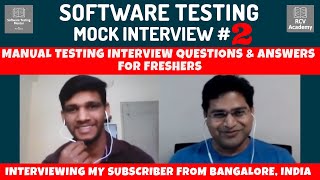 Manual Testing Interview Questions and Answers for Freshers - Manual Testing Mock Interview