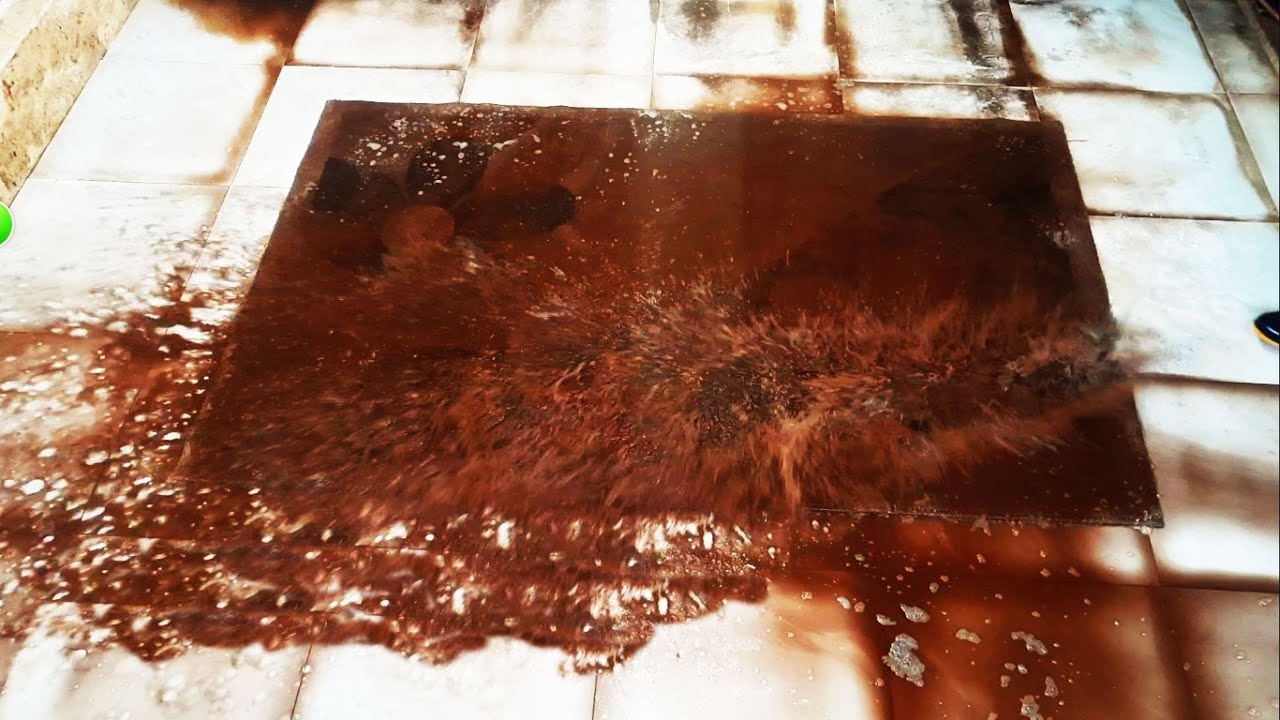 washing an unbelievably flooded dirty carpet _ carpet cleaning asmr