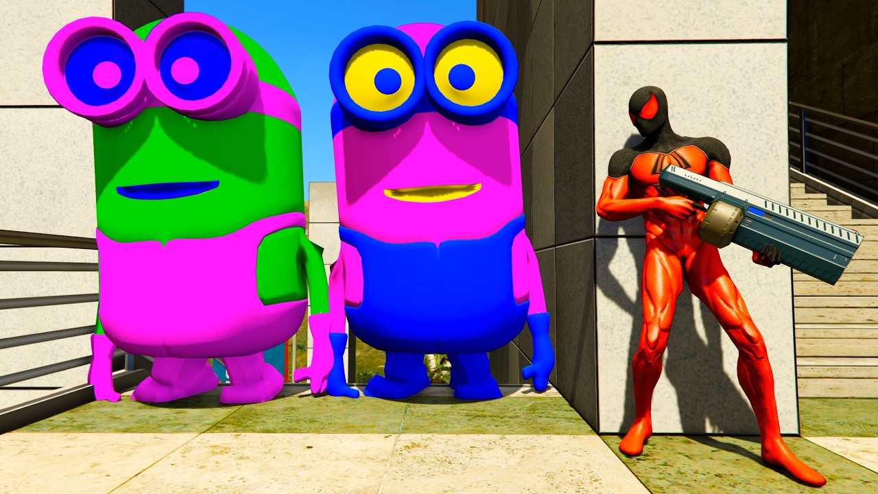 GTA 5 Funny Ragdoll Spiderman vs Blue Minion Epic Episode #47