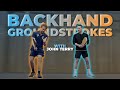 Padel training vlog backhand groundstrokes with john terry  thepadelschoolcom