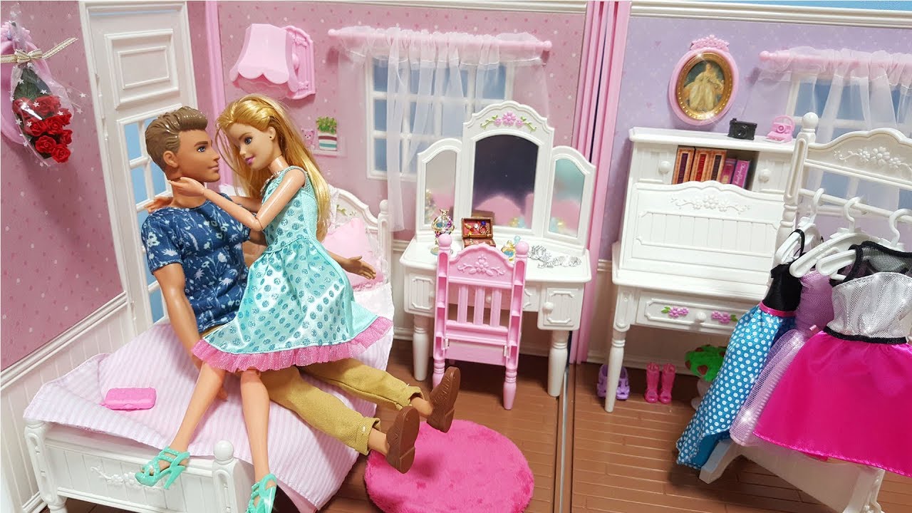 BARBIE \u0026 KEN MORNING ROUTINE BEDROOM 