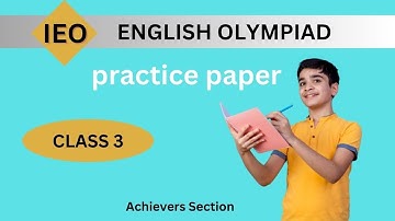 English Olympiad Practice Paper for Class 3 | IEO Preparation | English Questions & Answers | MCQ