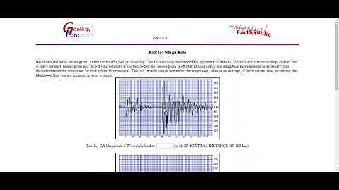 Epicenter and Magnitude Lab