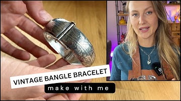 Crafting Vintage Bangle bracelet step by step jewelry making tutorial | hinge making #silversmithing