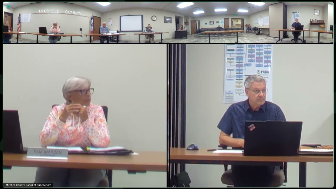 Mitchell County Board of Supervisors Meeting, Tues, September 2nd, 2025