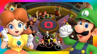 Super Mario Party - It's the Pits Minigame - Luigi Daisy VS Mario Peach