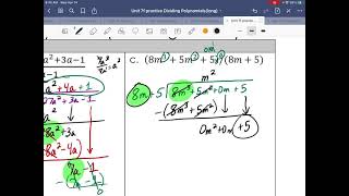 Unit 7 f practice answers(long division)