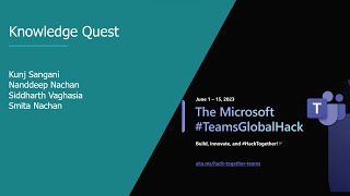 Teams Global Hack  - Knowledge Quest Teams Bot screenshot 4