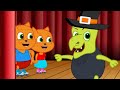 🔴 Cats Family in English - Green Granny Cartoon for Kids