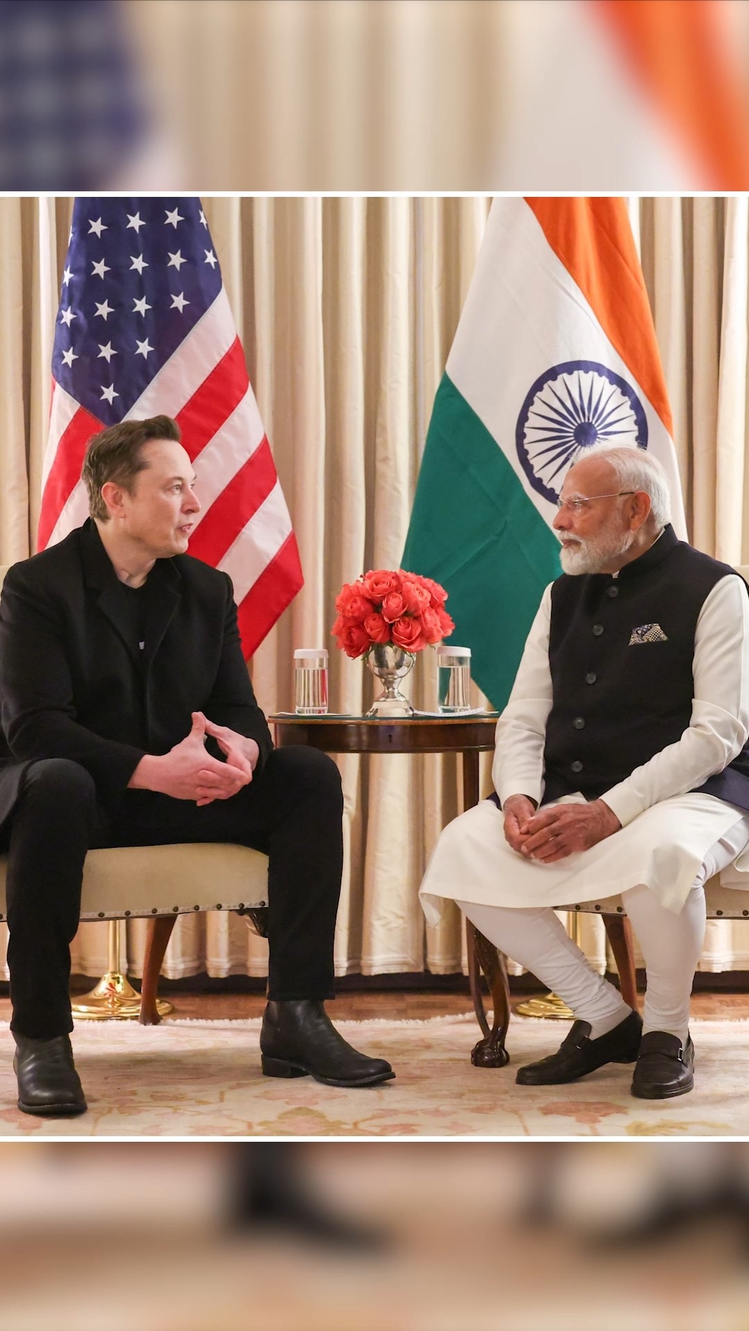 PM Modi meets CEO of Tesla \u0026 SpaceX, Mr. Elon Musk, in Washington DC, USA | #shorts