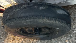 Andylicious caught A flat tire on his new trailer while driving to denver