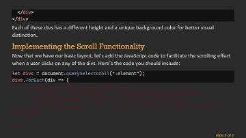 How to Make a Page Scroll to Position a Div at the Top of the Screen