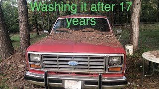 Washing a truck after 17 years sitting