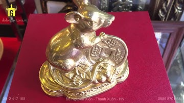 Tượng Chuột phong thủy bằng đồng thau nguyên chất