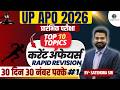 UP APO 2026 | Current Affairs | Top 10 Topics | Rapid Revision#1 | By Target for IQ | #upapo2025
