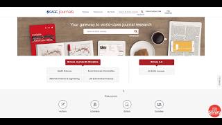 SAGE Journals Veritabanının Kullanımı