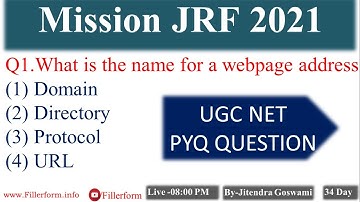 08:00 PM #33 ICT MCQ and PYQ | Mission JRF with Jitendra Goswami| ICT MCQ Question