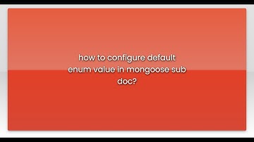 how to configure default enum value in mongoose sub doc?